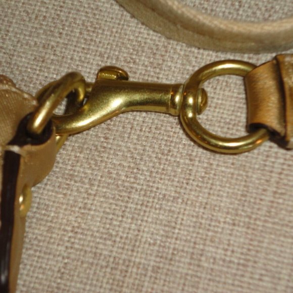 COACH Messenger Metallic Gold Sparkle Logo Crossbody Canvas Purse - Picture 7 of 8